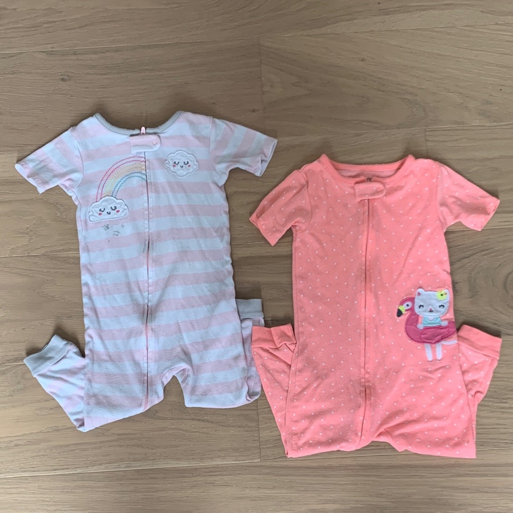 Carter's Pink and Light Blue Kids pyjamas / 24 months
